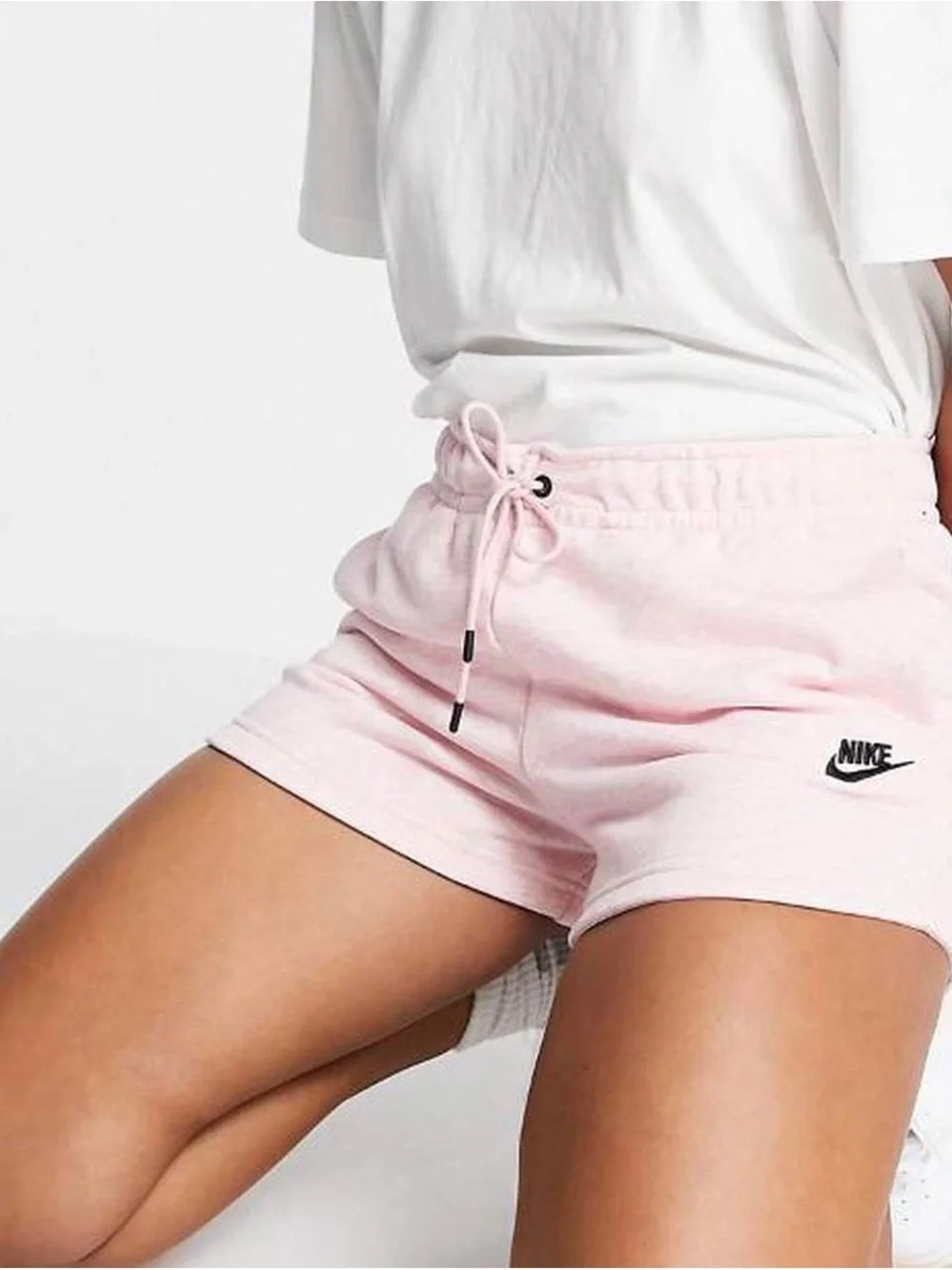 Nike Sportswear Essential Shorts Womens 2XL Pink High Rise French Terry CJ2158